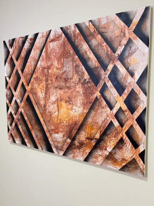 Diamonds First Place winner oil/Acrylic of Unveiled Art Exhibit Mentor Ohio