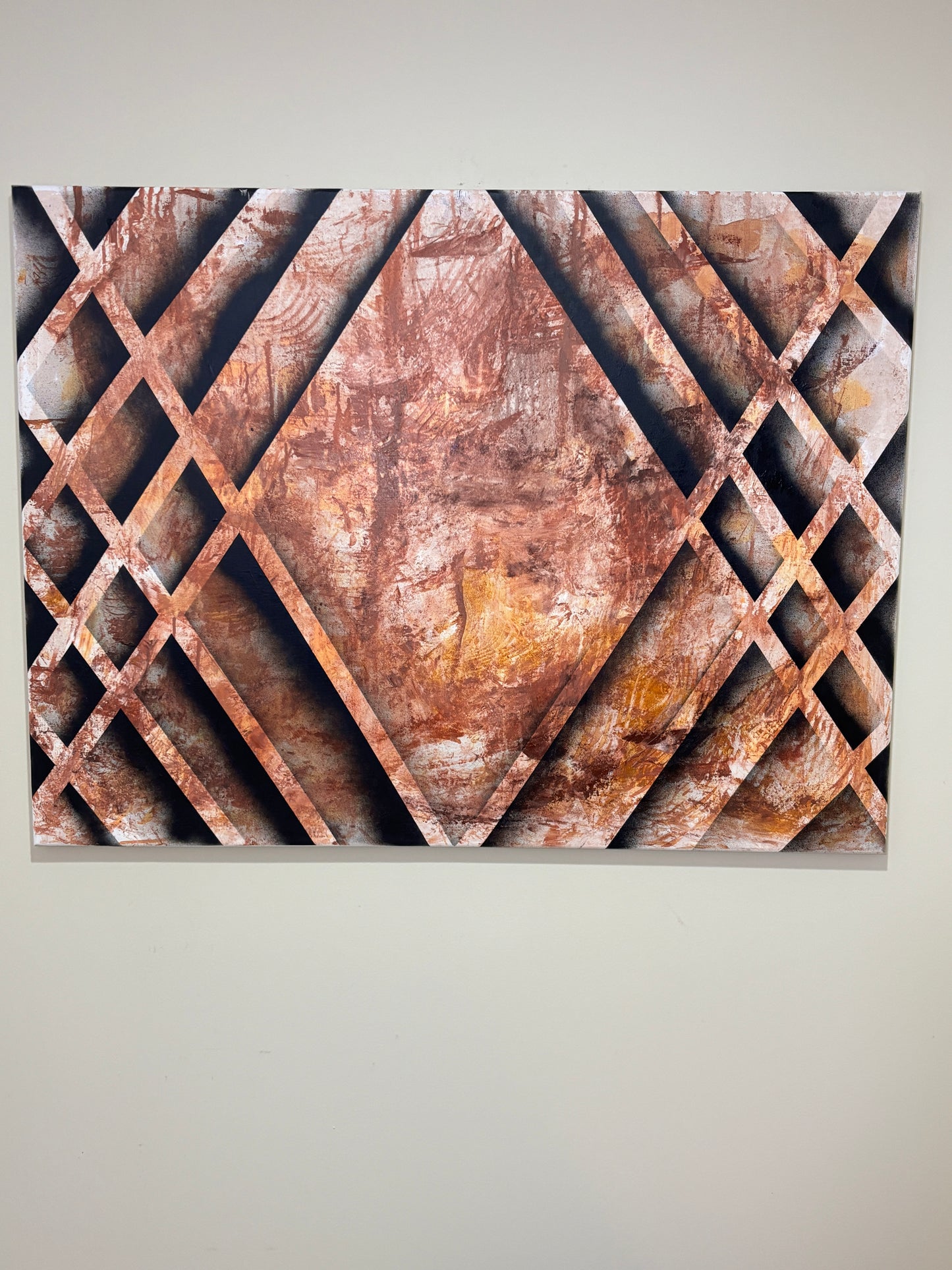 Diamonds First Place winner oil/Acrylic of Unveiled Art Exhibit Mentor Ohio