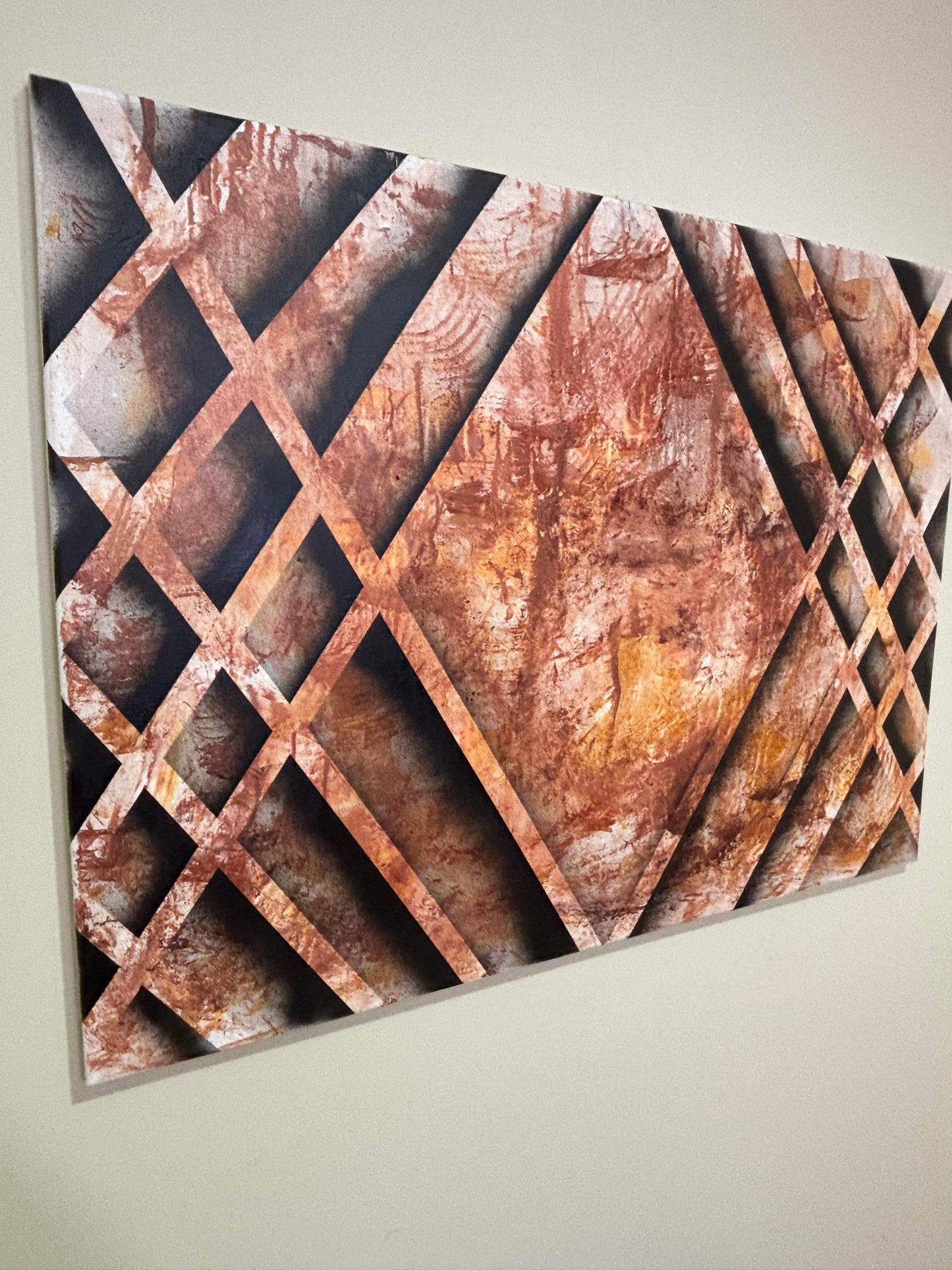 Diamonds First Place winner oil/Acrylic of Unveiled Art Exhibit Mentor Ohio